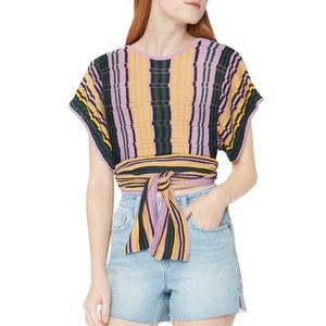 BCBGeneration Crochet Wrap Top